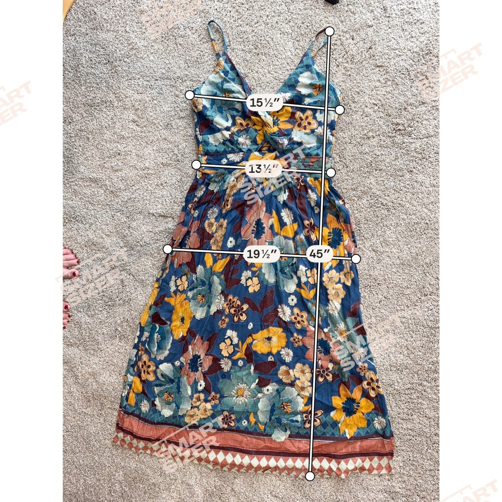 Vintage Angie Y2K Babydoll Floral Keyhole Midi Dress Medium Boho Rayon - Picture 2 of 8